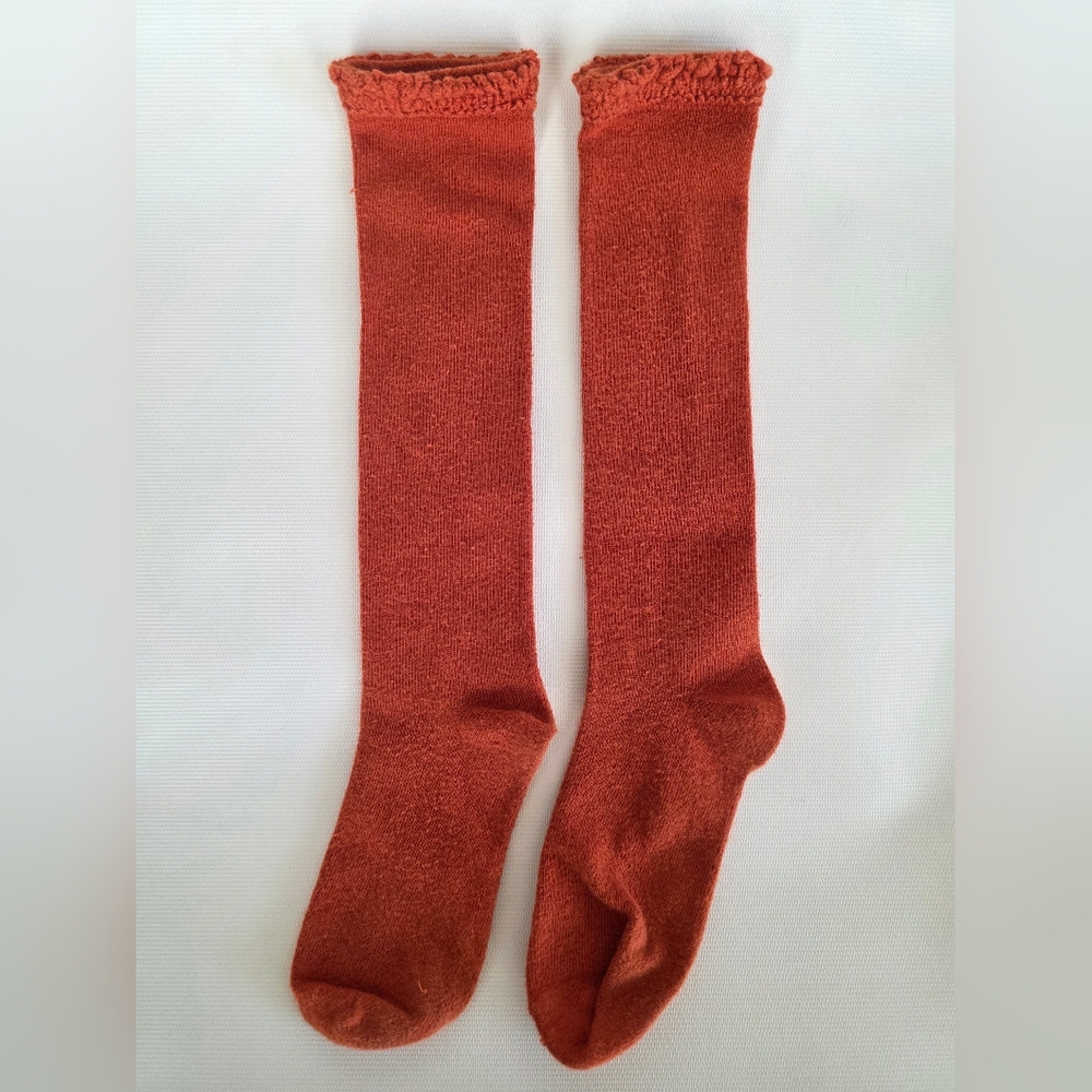 Little Stocking Co. Rust Orange Knee-High Socks
